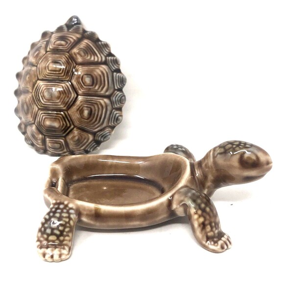 Wade Turtle Trinket Box VTG Figurine Ceramic Made in England Collectible - Picture 3 of 11